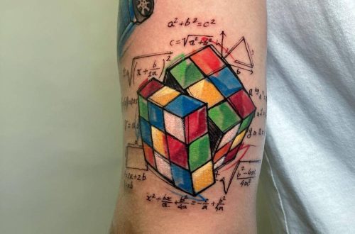 Custom Rubik's Cube tattoos