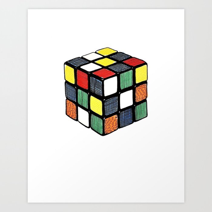 Drawing a 3D Rubik's Cube