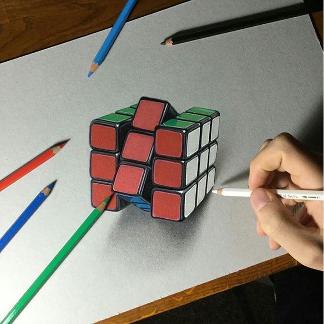 Drawing a 3D Rubik's Cube