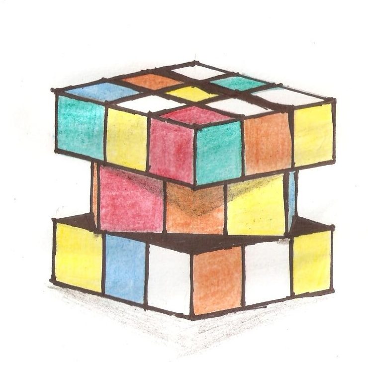 Drawing a 3D Rubik's Cube