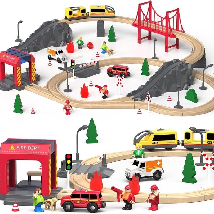 wooden train sets