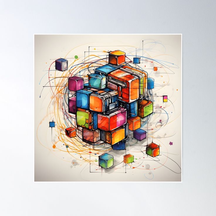 rubix cube art