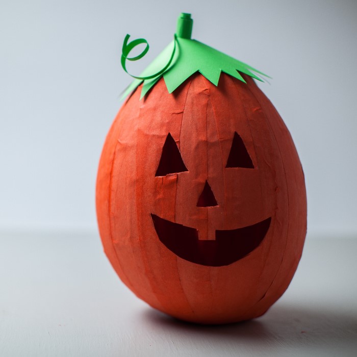 paper mache pumpkin
