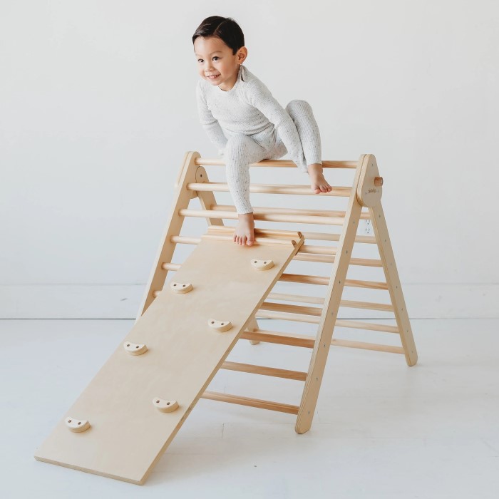 wooden climbing toy
