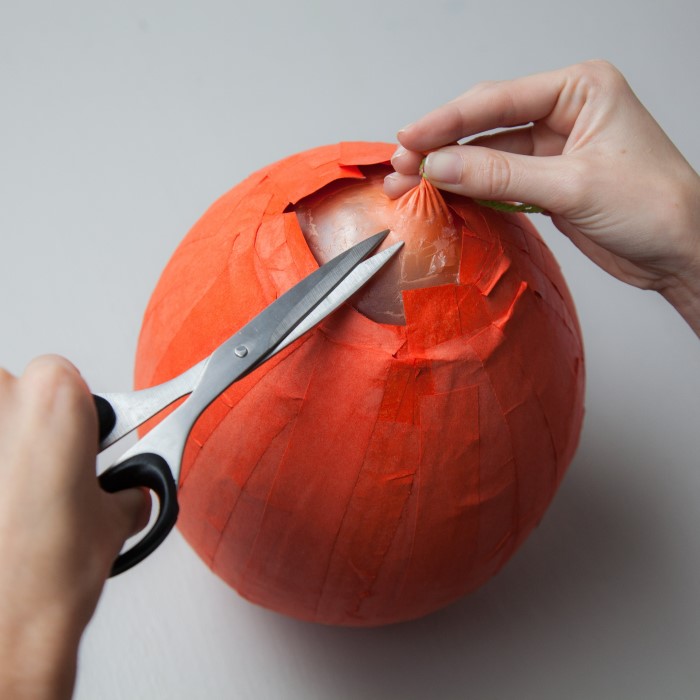 paper mache pumpkin