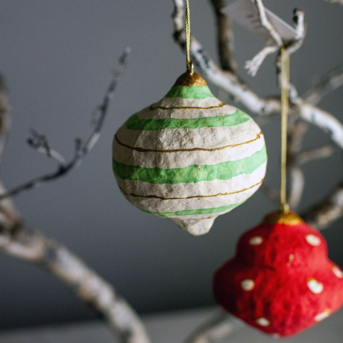 paper mache ornaments