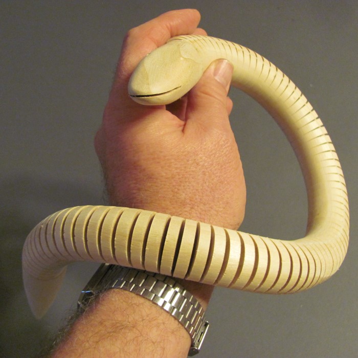 wooden snake toy