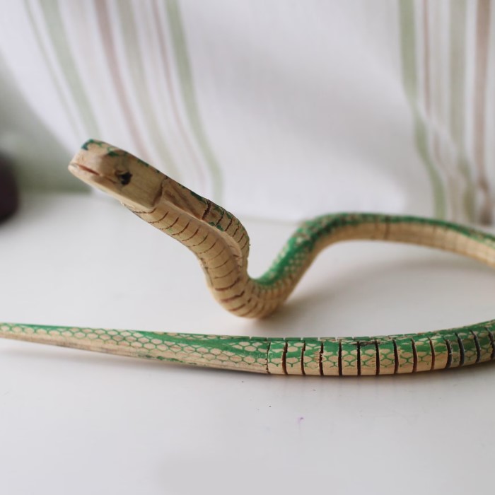 wooden snake toy