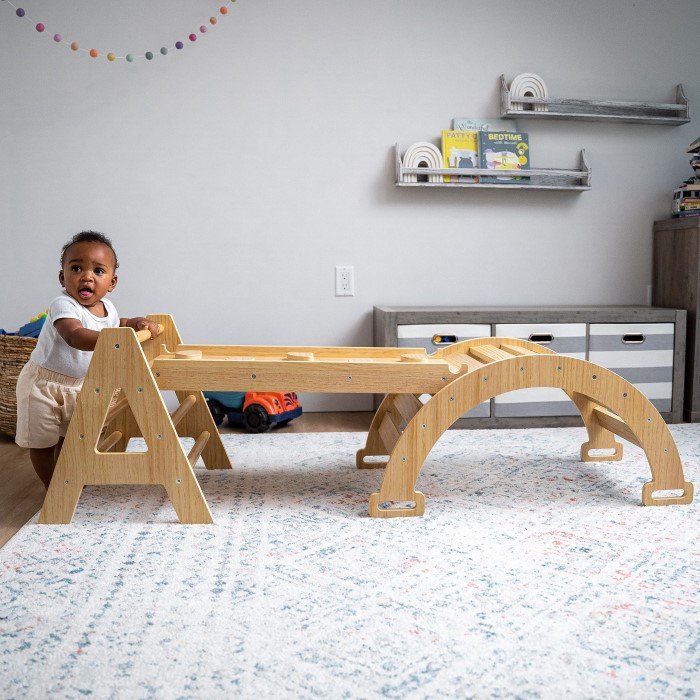 wooden climbing toy