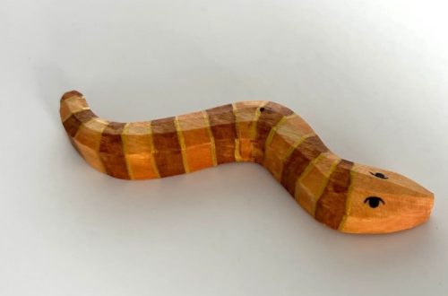 wooden snake toy