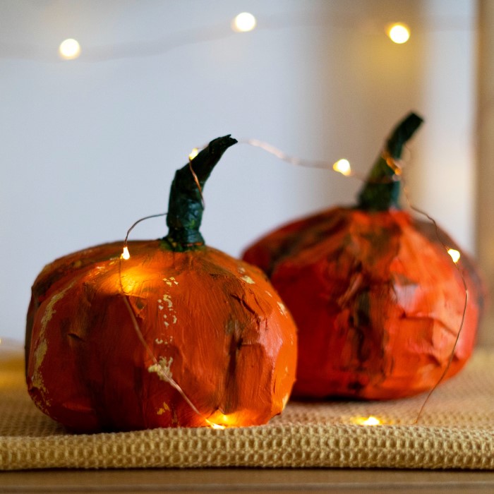 paper mache pumpkin