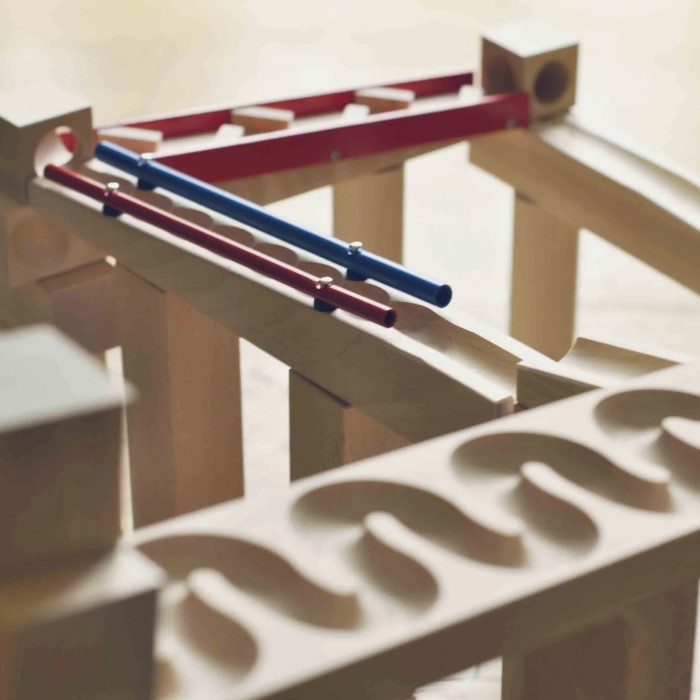marble run toy wooden