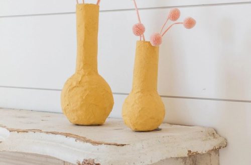 paper mache vase