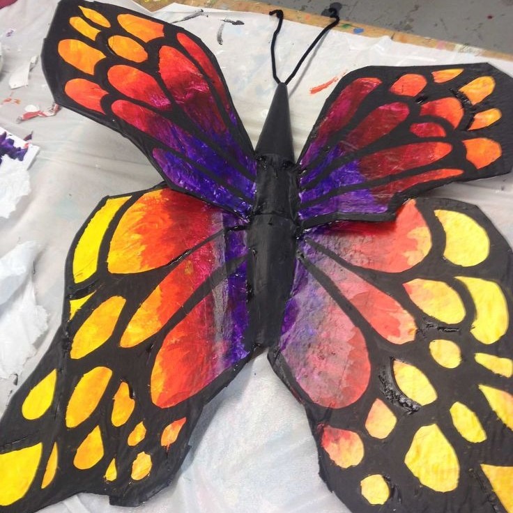 paper mache butterfly