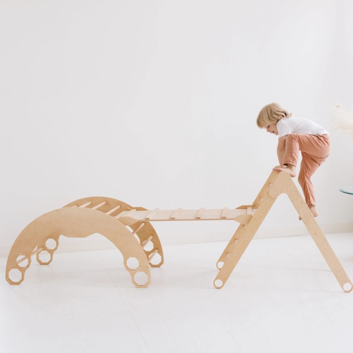 wooden climbing toy