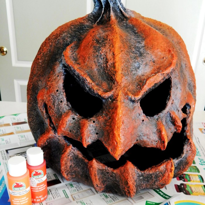 paper mache pumpkin