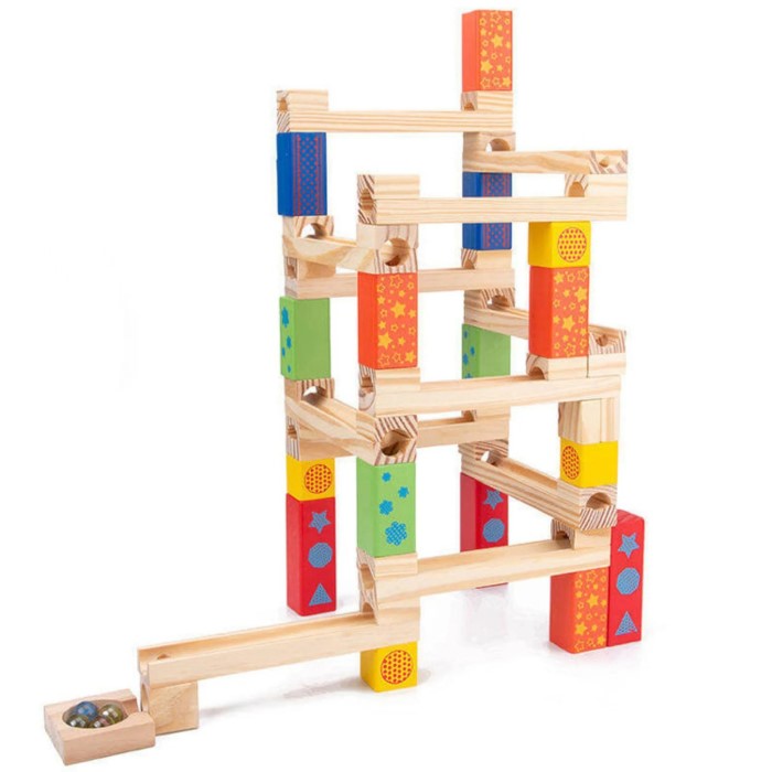 marble run toy wooden