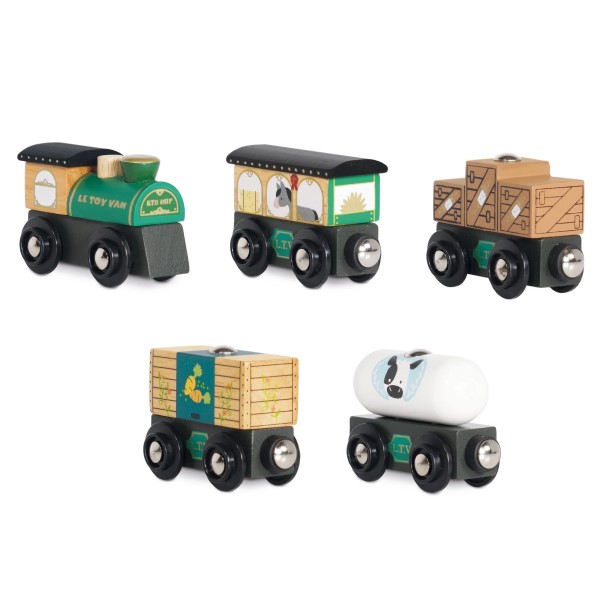 toy wooden trains