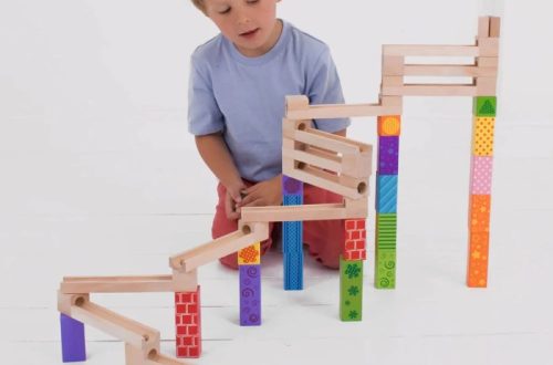 marble run toy wooden