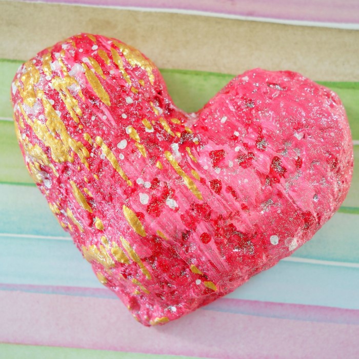 paper mache heart
