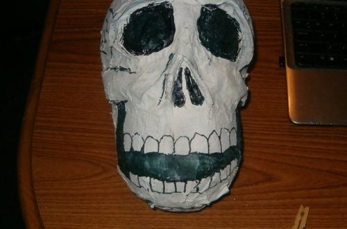 paper mache skull