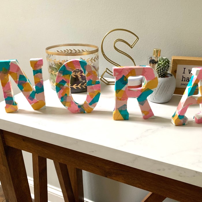 paper mache letters
