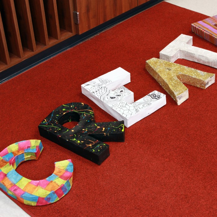 paper mache letters