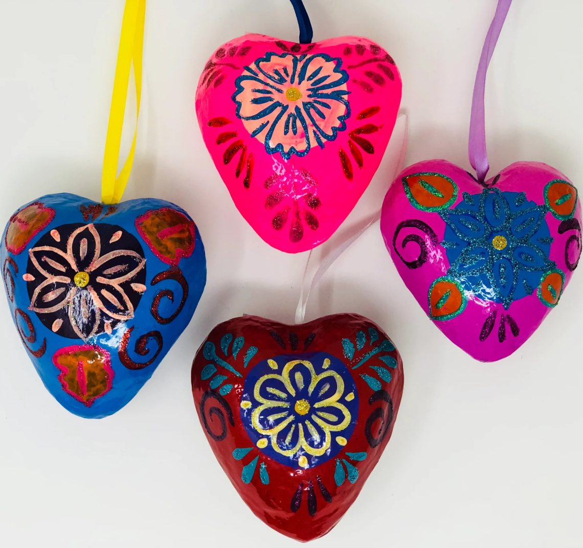 paper mache heart