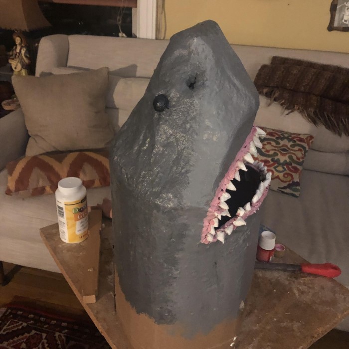 paper mache shark