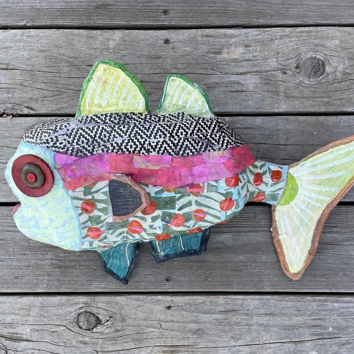 paper mache fish
