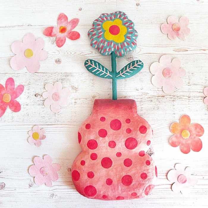 paper mache flowers