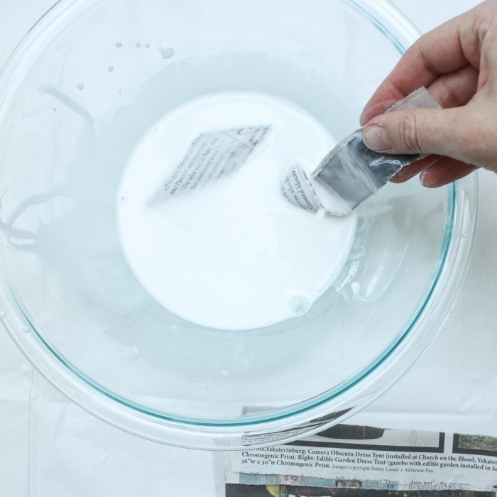 how to make paper mache with glue and newspaper