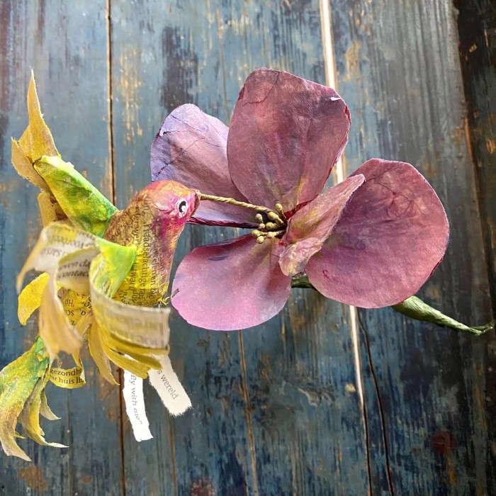 paper mache flowers