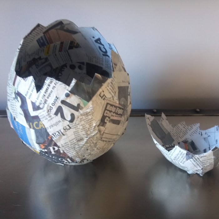 paper mache eggs