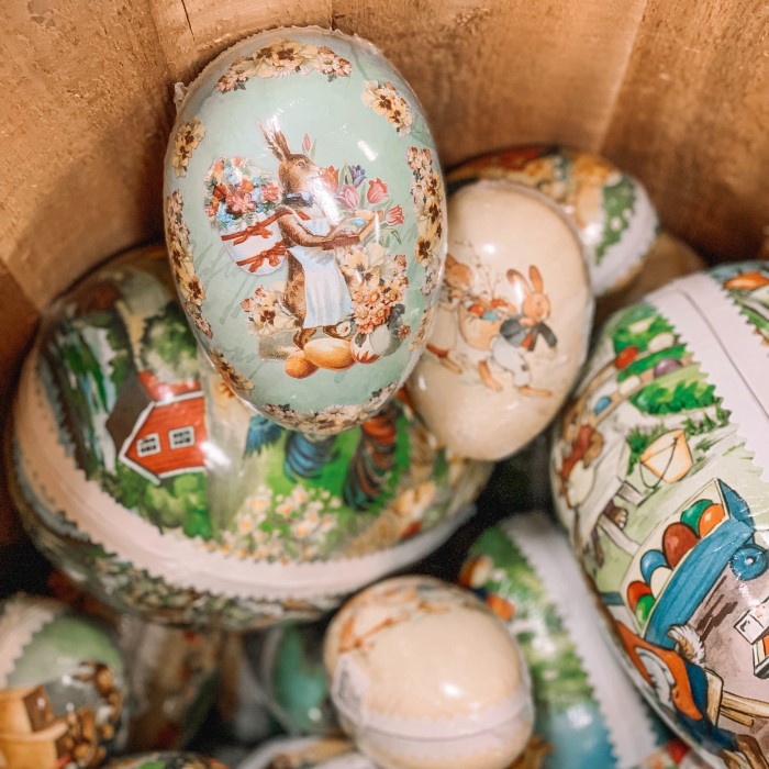 paper mache eggs