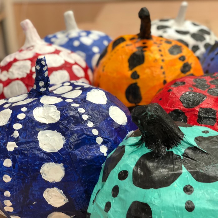 paper mache pumpkins