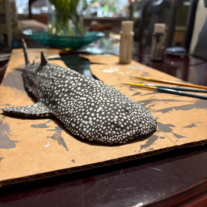 paper mache shark