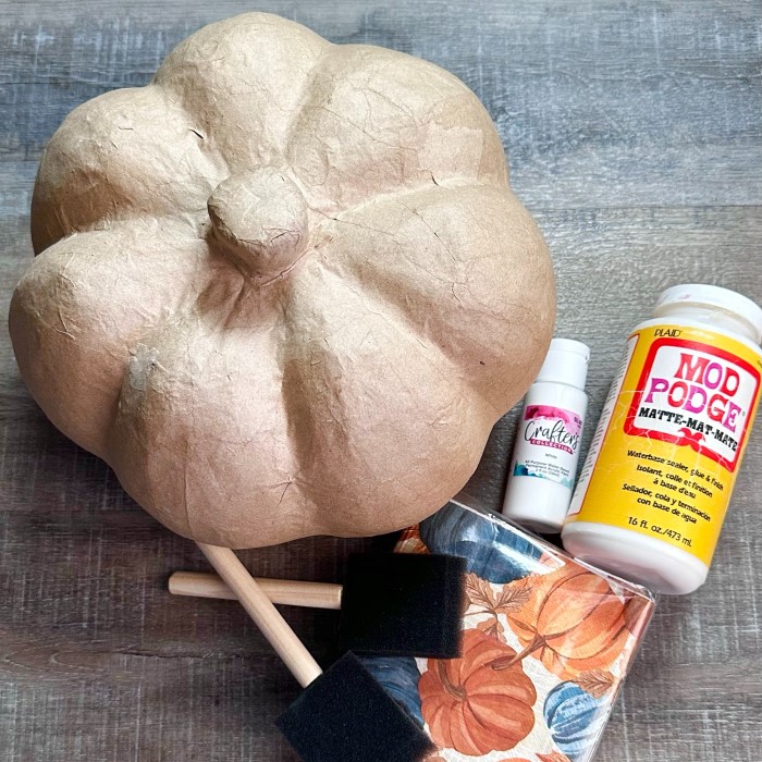 paper mache pumpkins