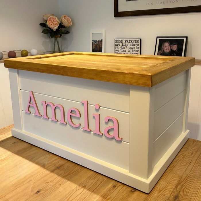 personalised wooden toy box