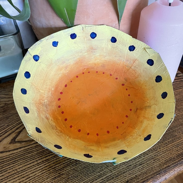 paper mache bowl