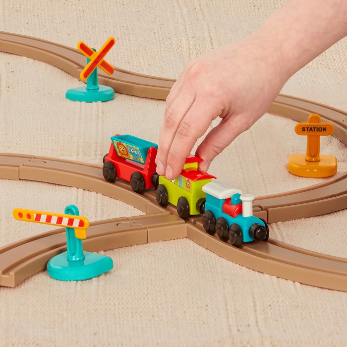 wooden toy train set