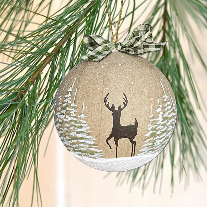 paper mache christmas ornaments