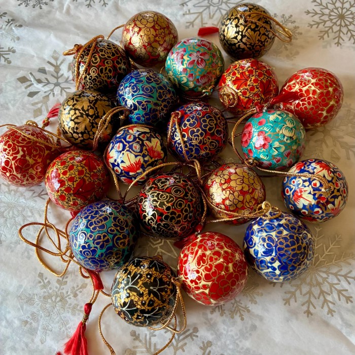 paper mache christmas ornaments