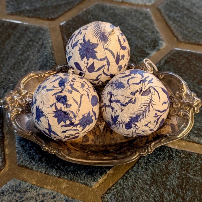 paper mache christmas ornaments