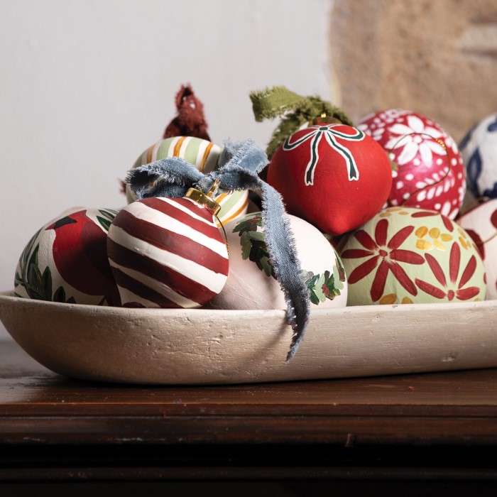 paper mache christmas ornaments