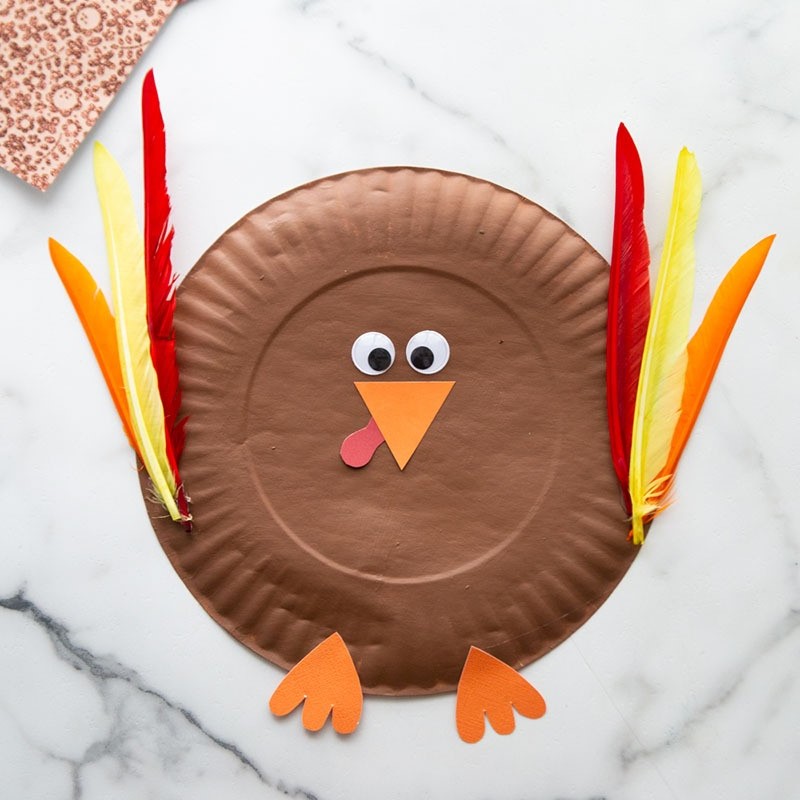 turkey paper plate craft