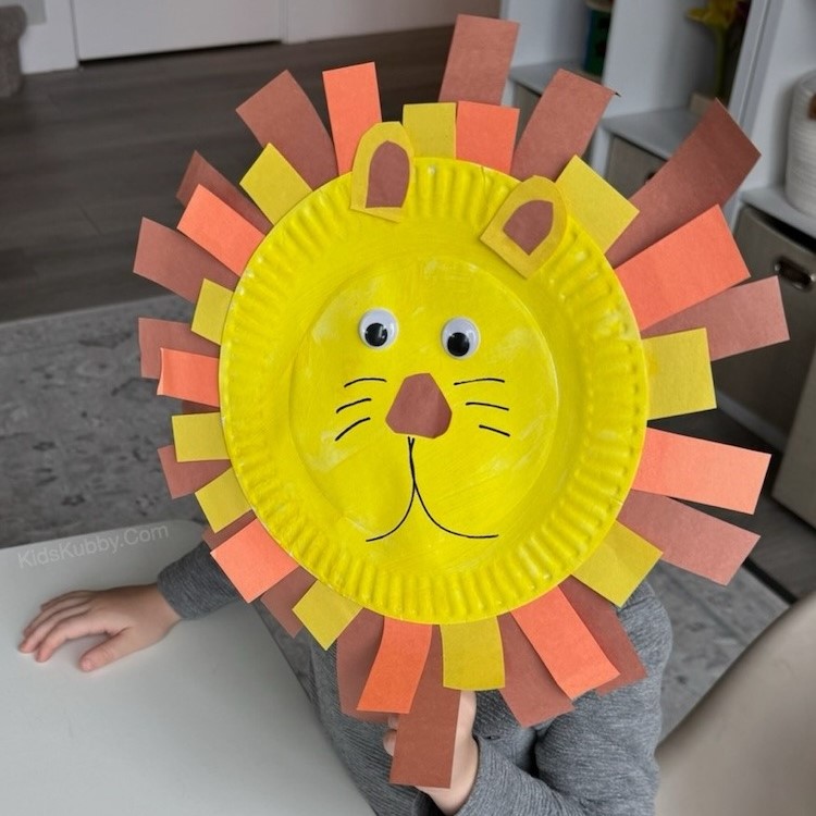 lion paper plate craft