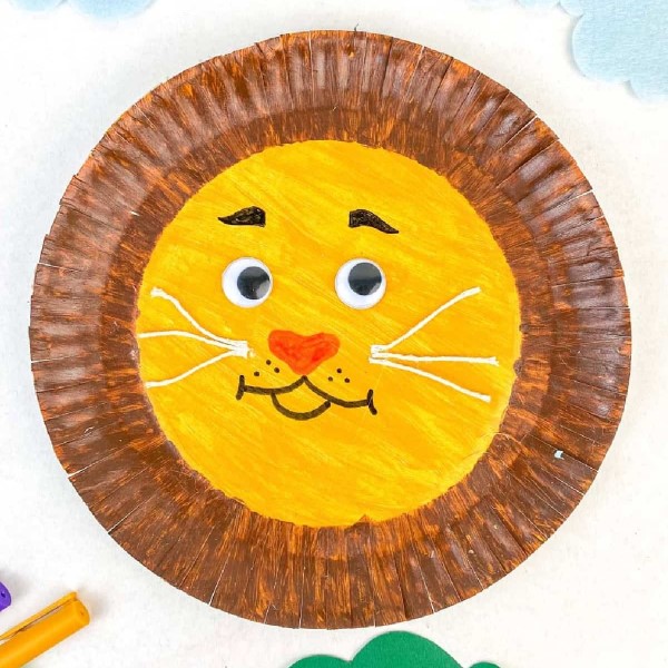 lion paper plate craft