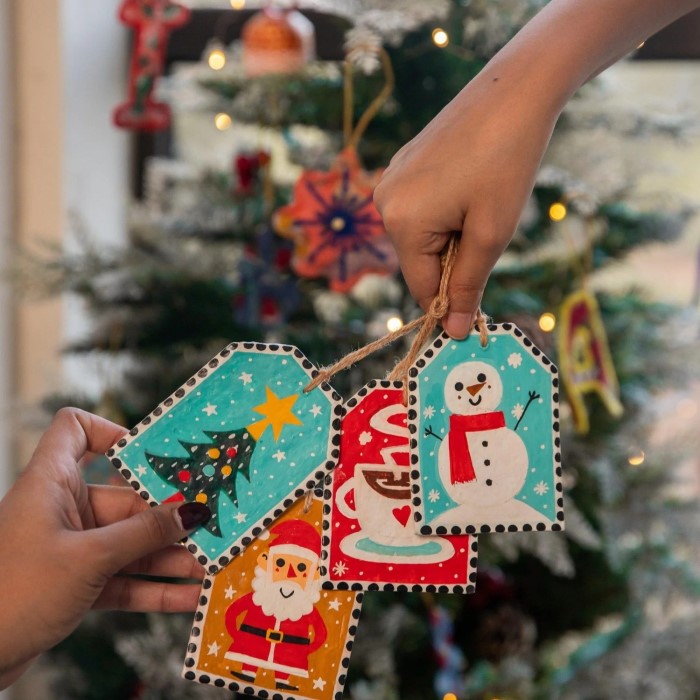 paper mache christmas ornaments