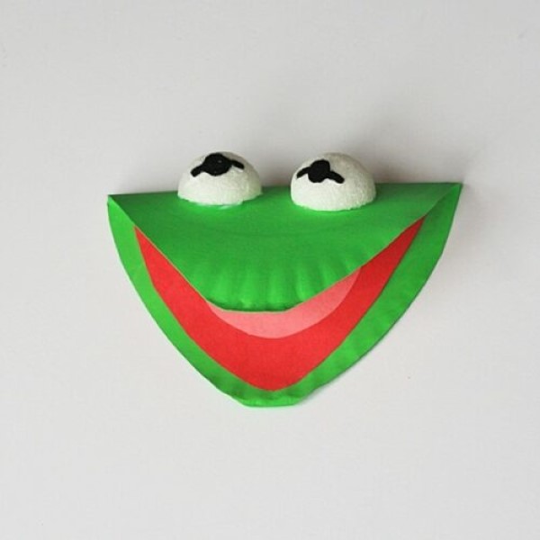 paper plate frog craft